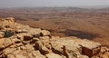 Machtesh Ramon - erosion crater in the Negev desert, the most picturesque natural landmark of Israel Royalty Free Stock Photo